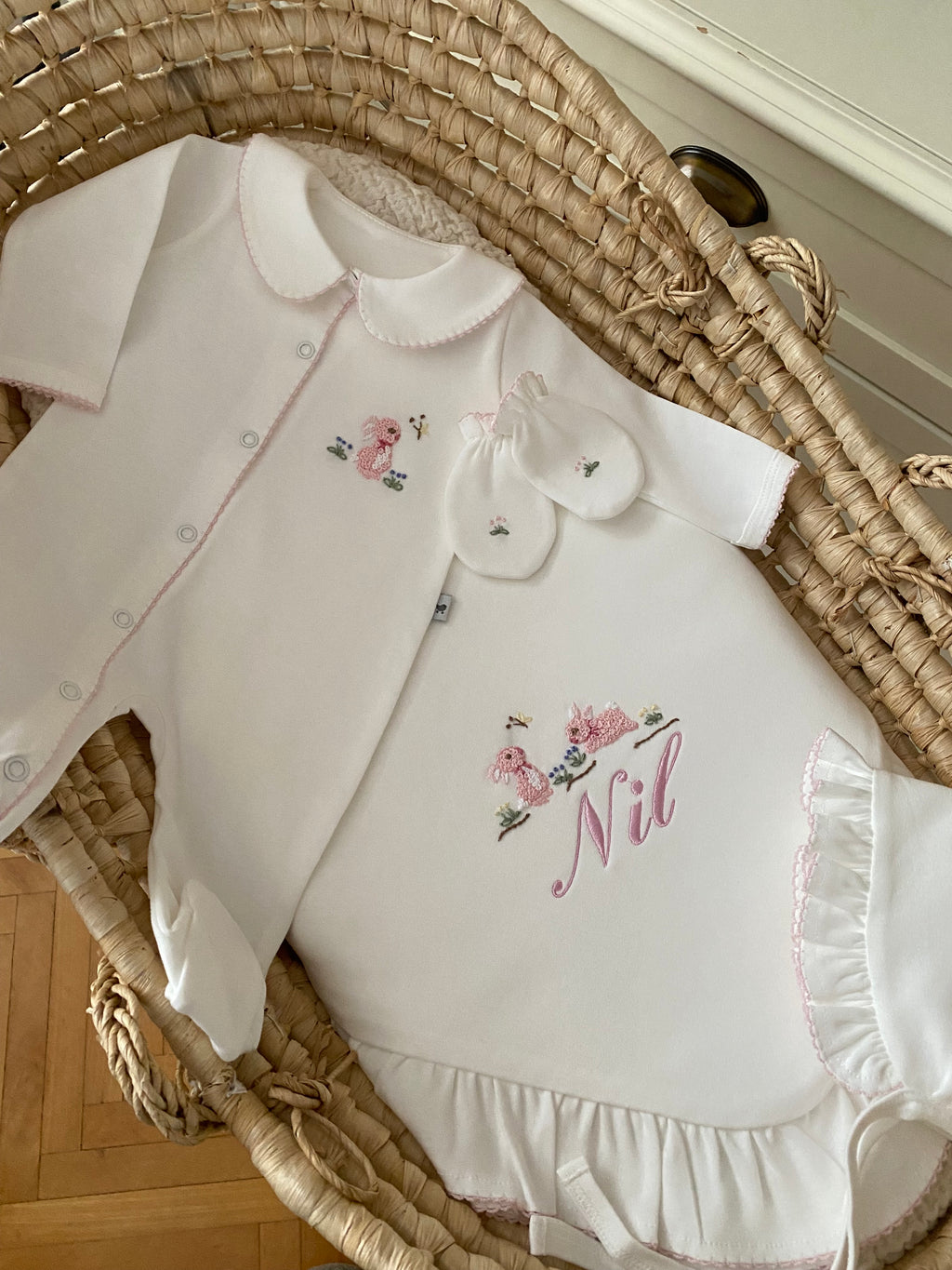 Rabbit Pink Organik Yenidoğan Seti