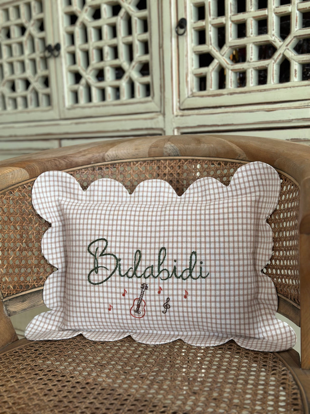 Kişiselleştirilmiş Keten Dilimli Bebek Yastığı