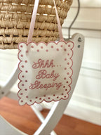 Kişiye Özel Keten “Baby Sleeping” Kapı Yastığı