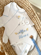 Little Chick Organik Yenidoğan Seti – Kroşeta Kenar Detaylı