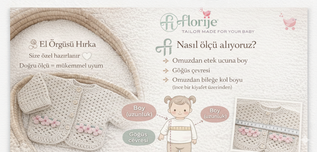 El Örgüsü %100 Pamuk Bebek Hırkası – Çizgili