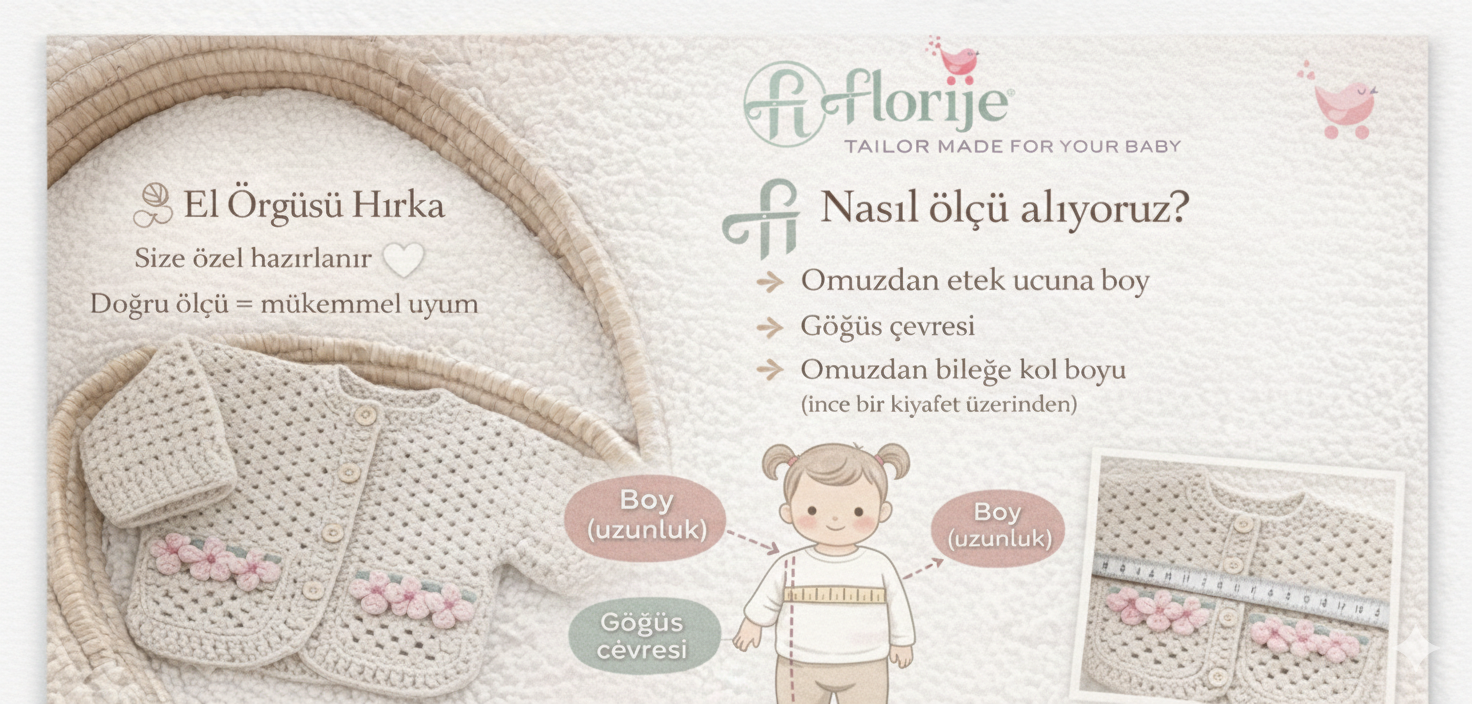 El Örgüsü %100 Pamuk Bebek Hırkası – Çizgili