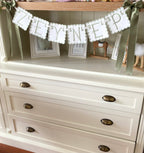 Personalized Machine Embroidered Baby Banner | Pennant | Door Decoration