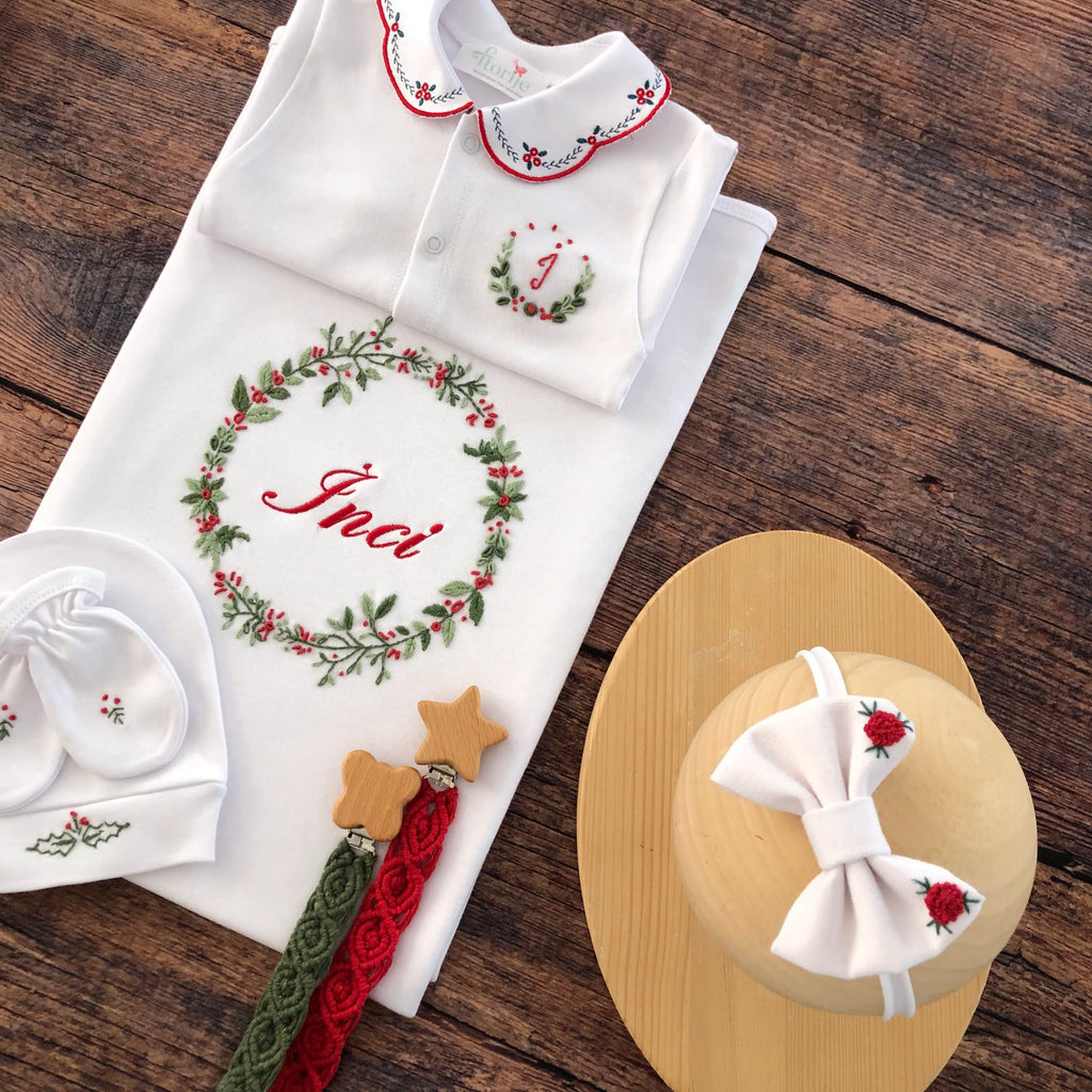 Yeni Yıl Temalı Çelenk Hastane Çıkış Seti