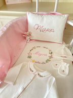 Personalized Rococo Embroidered Baby Pillow