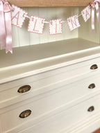 Personalized Machine Embroidered Baby Banner | Pennant | Door Decoration