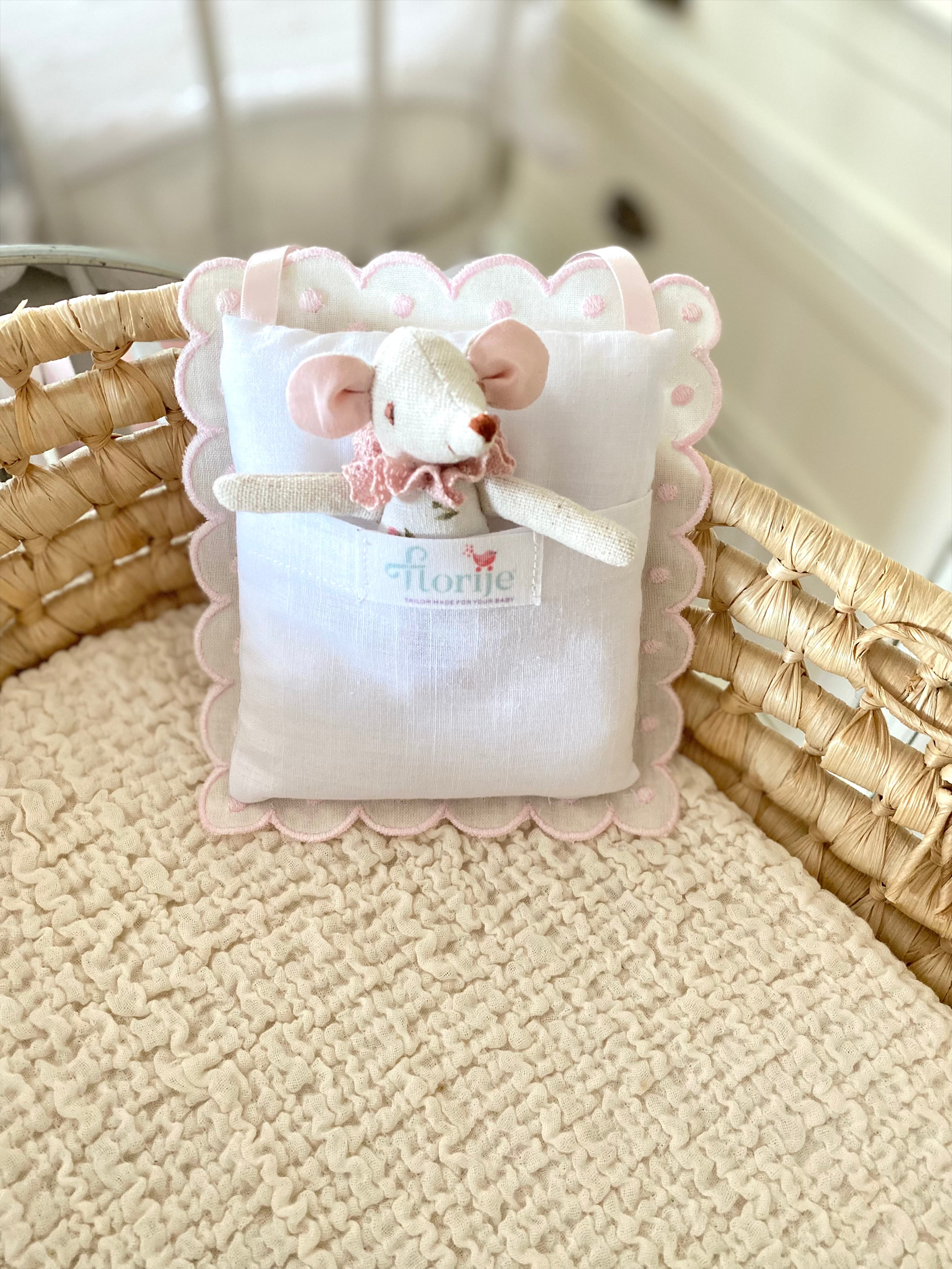 Personalized Linen Tooth Fairy Door Pillow | Tooth Fairy Pillow