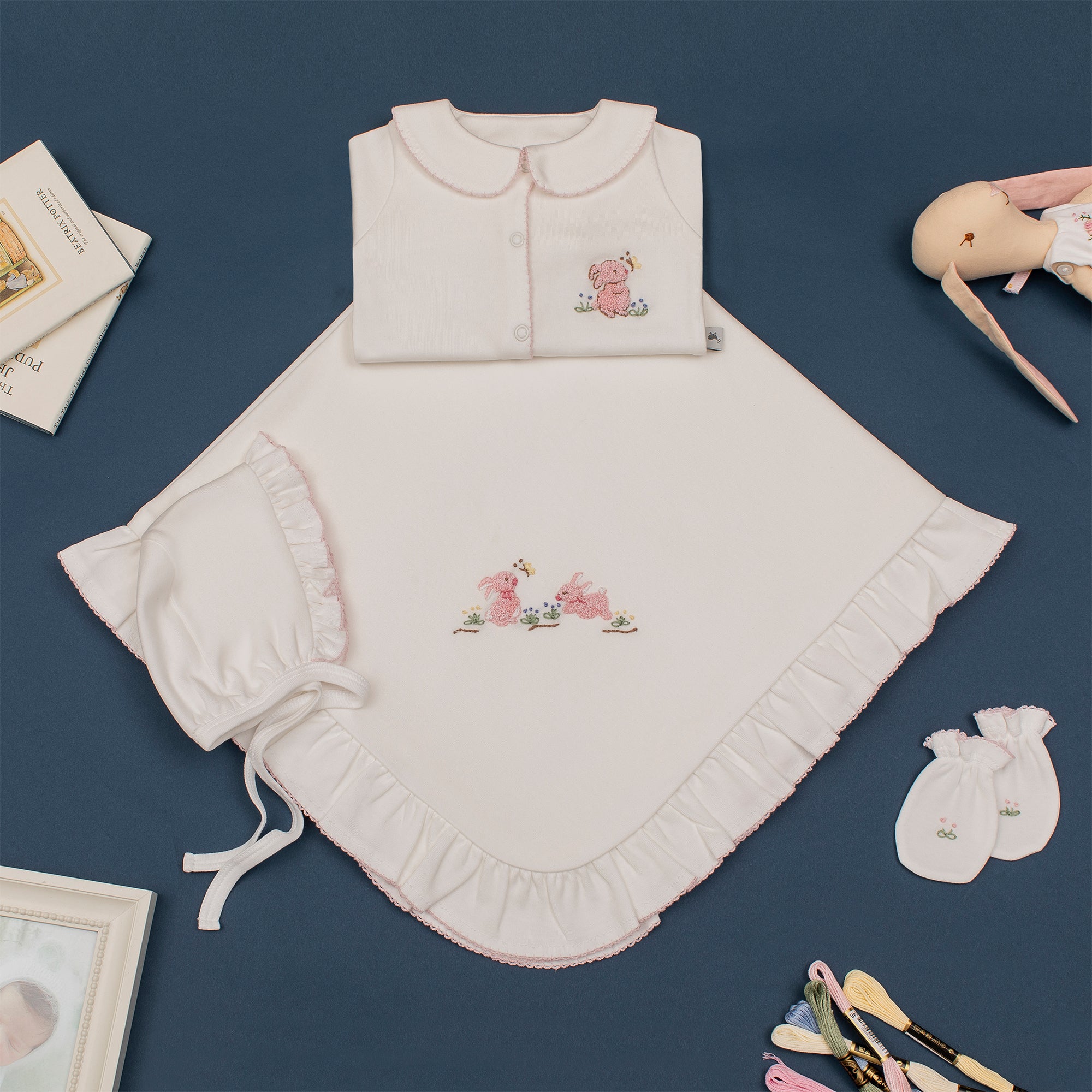 Rabbit Pink Organic Newborn Set
