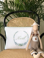 Hydrangea Model Decorative Baby Pillow - Blue/Mint