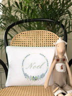 Hydrangea Model Decorative Baby Pillow - Blue/Mint