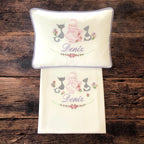 Cat Embroidered Decorative Baby Pillow