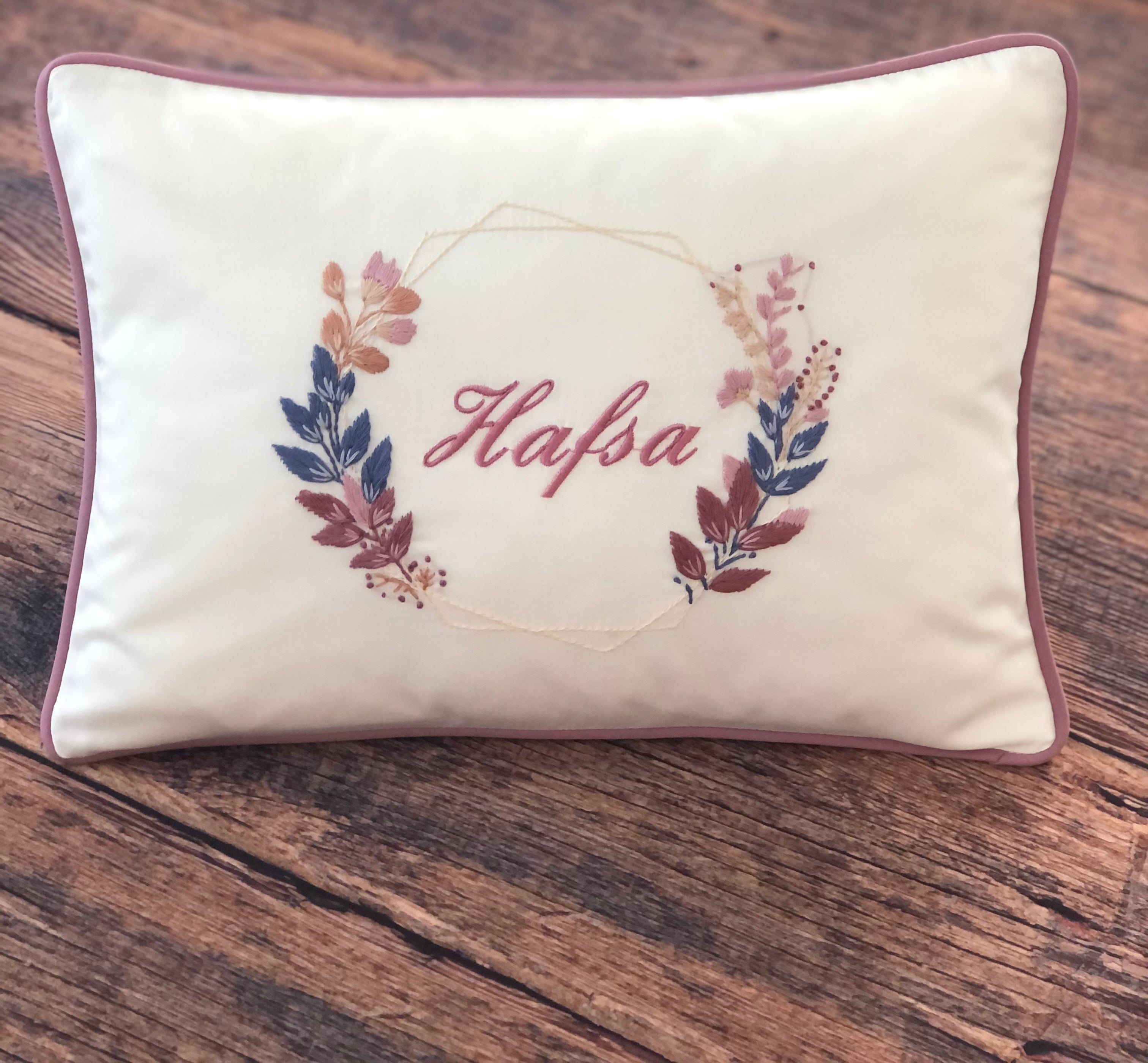 Geometry Model Decorative Baby Pillow - Dusty Rose