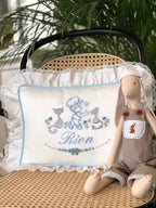 Cat Embroidered Decorative Baby Pillow