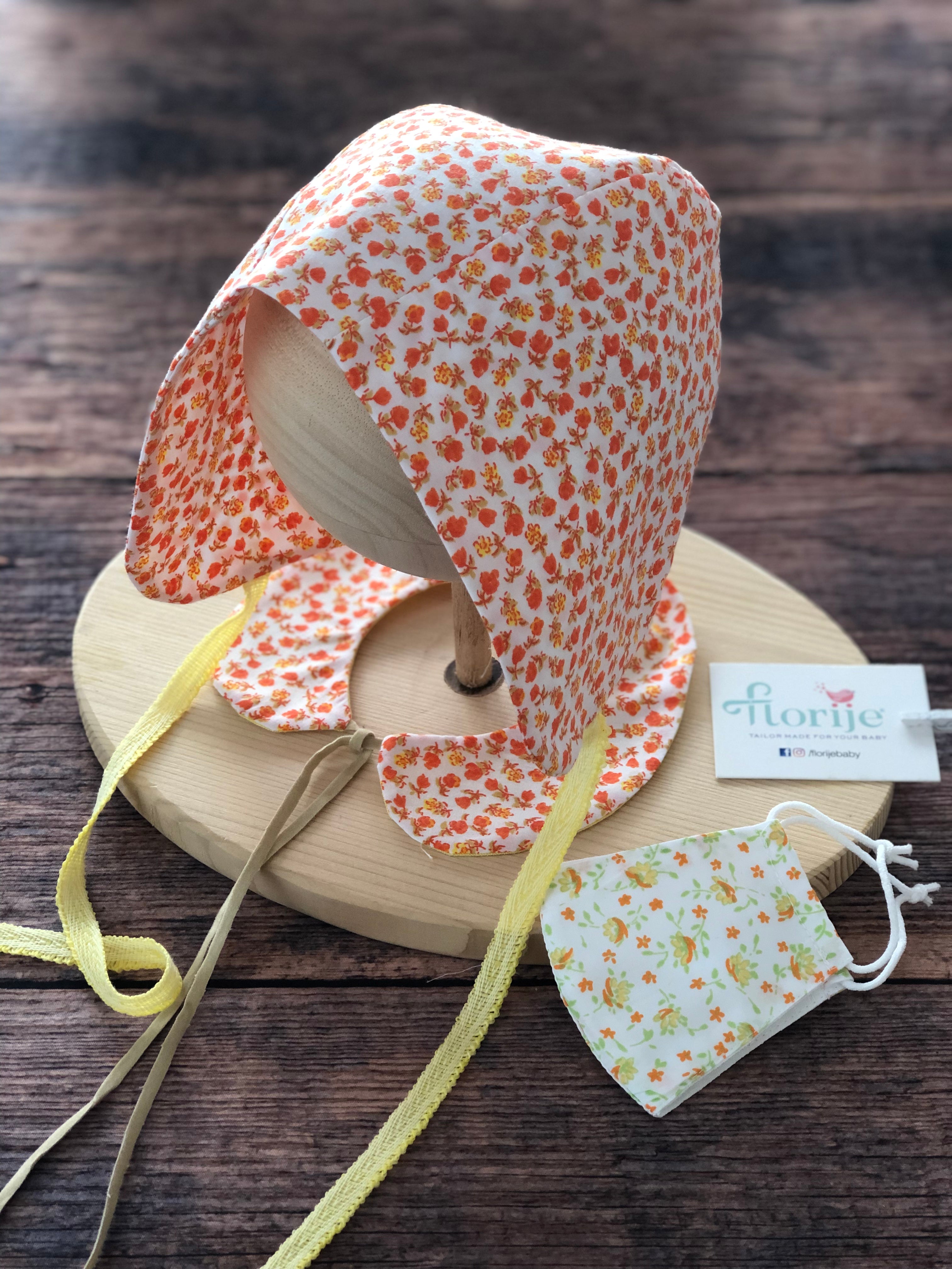 Desenli Yazlık Bebek Bonnet Şapka