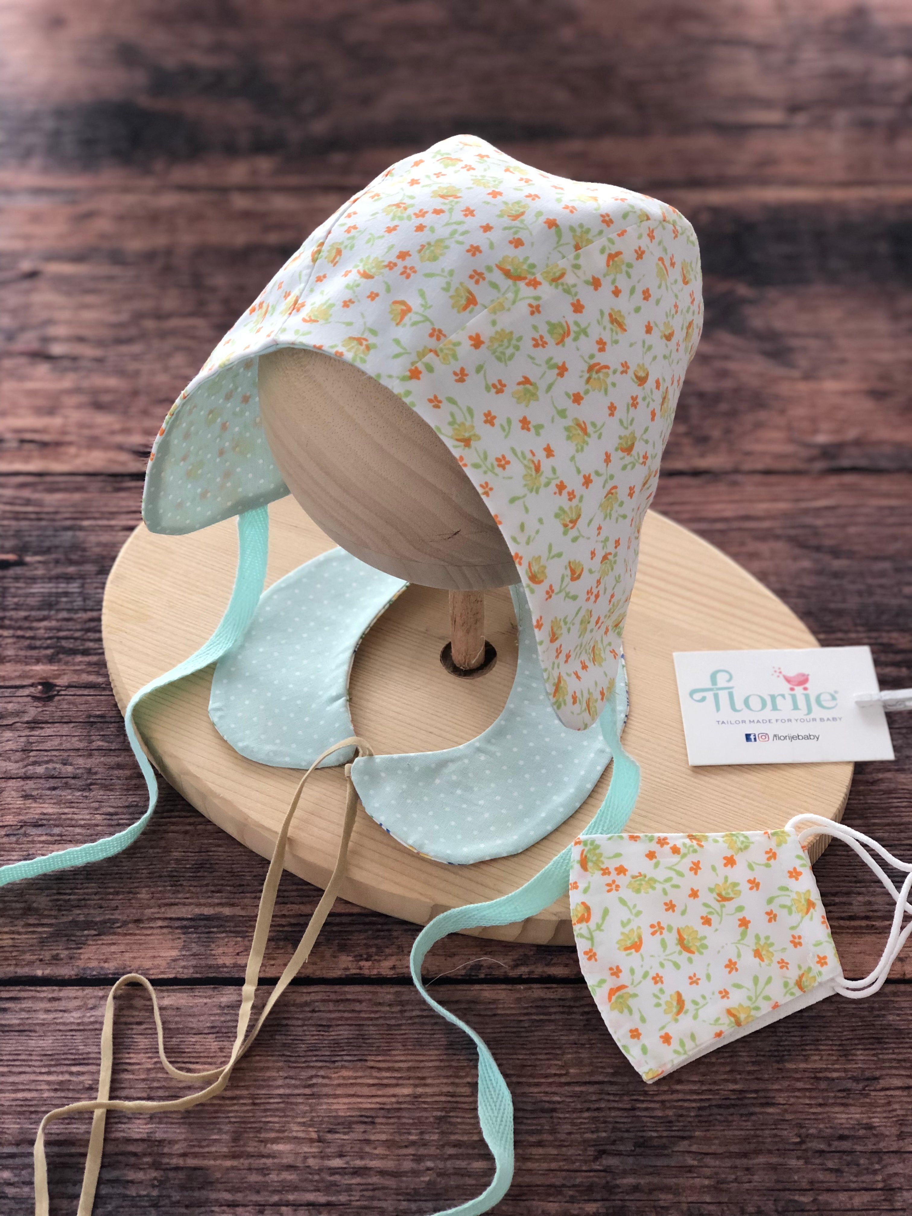 Desenli Yazlık Bebek Bonnet Şapka