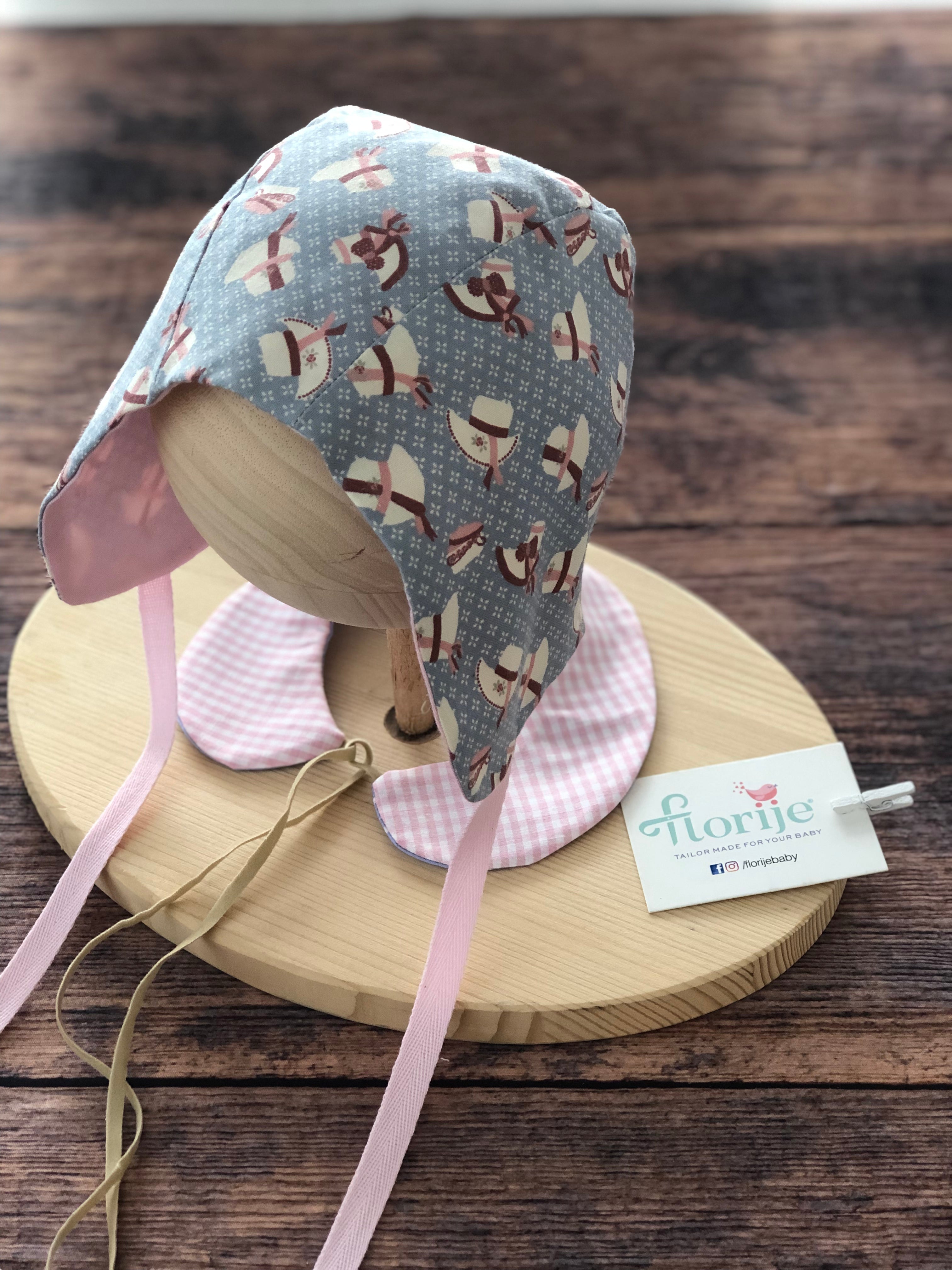 Desenli Yazlık Bebek Bonnet Şapka