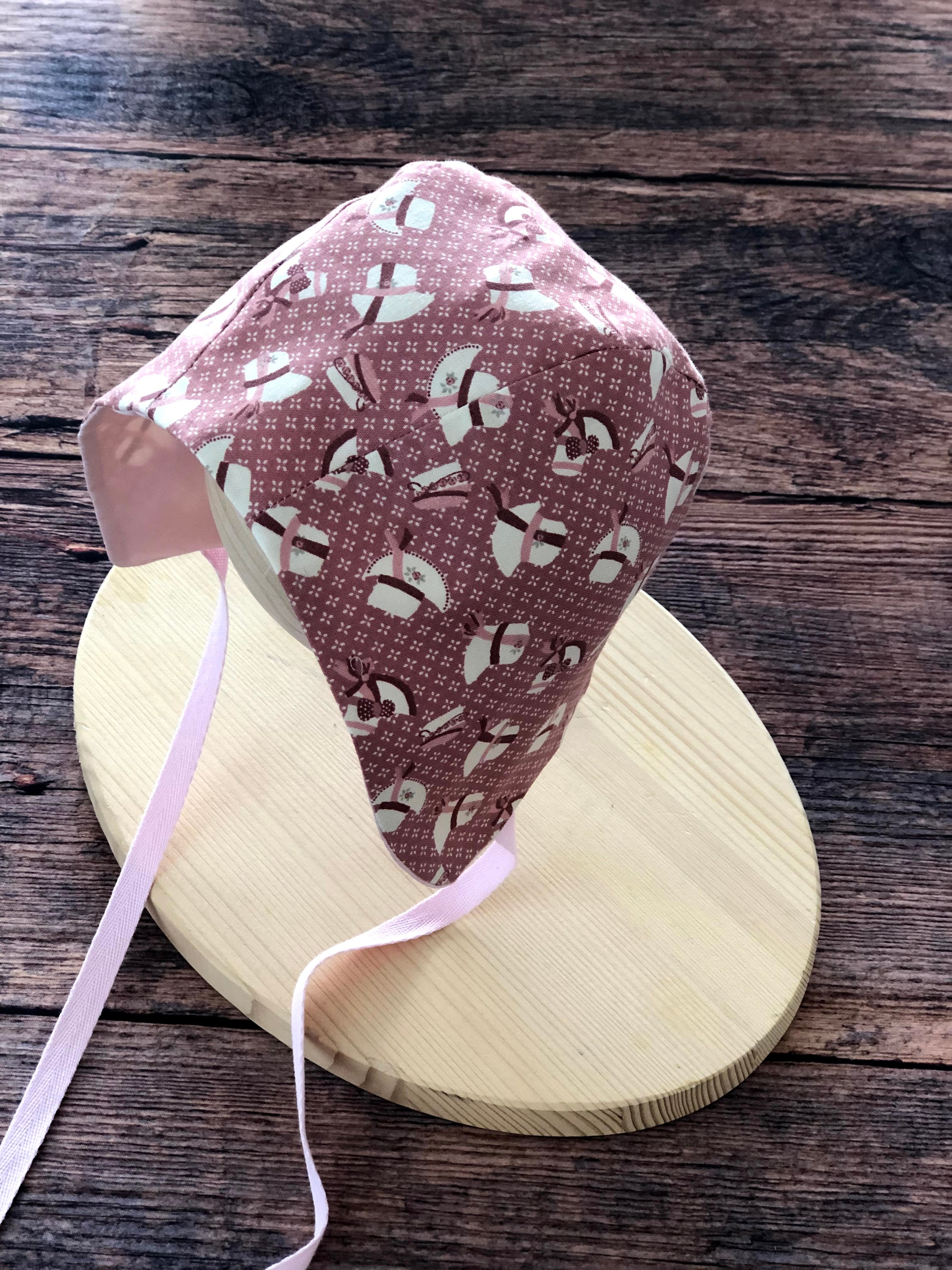 Desenli Yazlık Bebek Bonnet Şapka