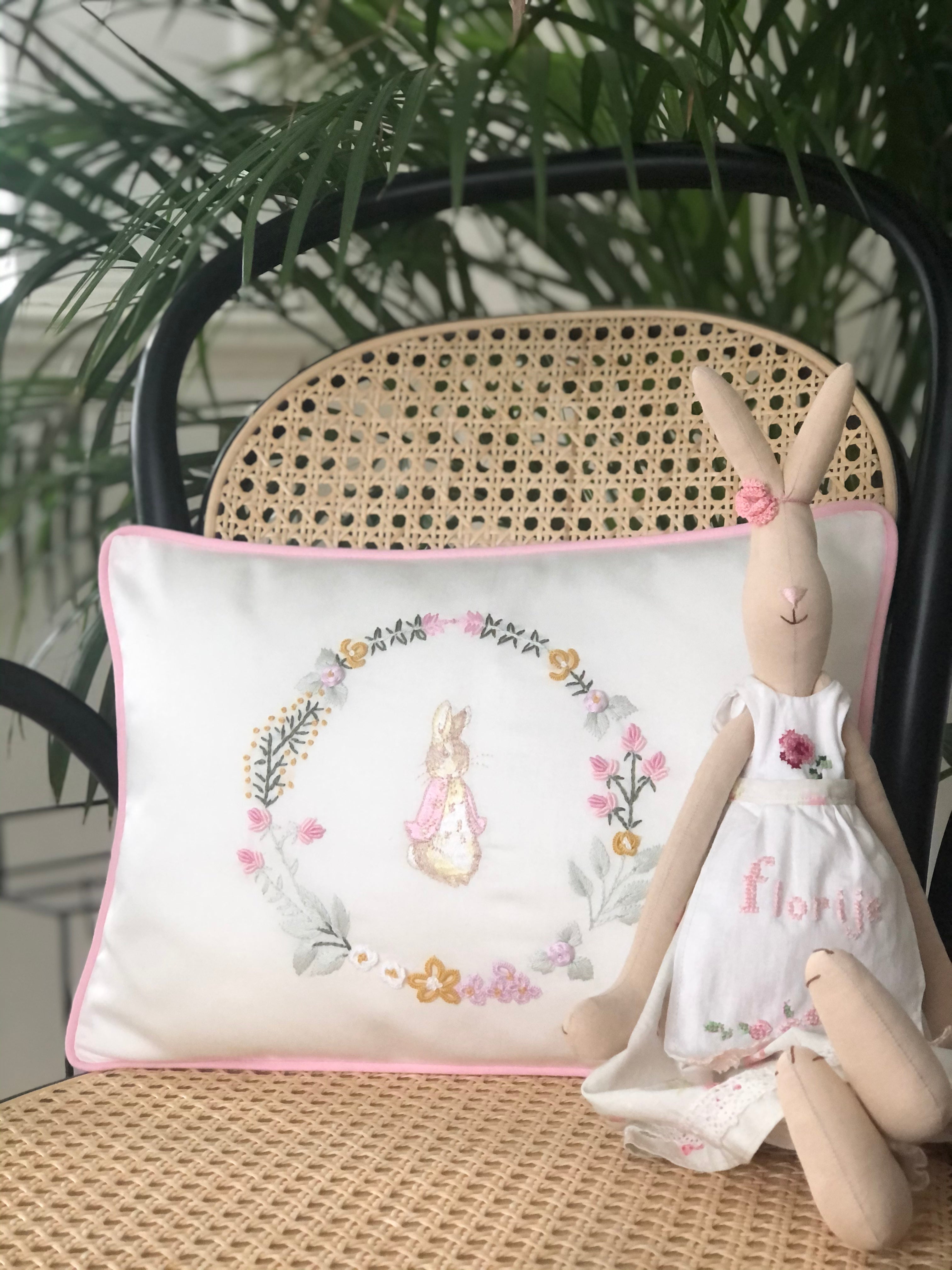 Butterfly Model Peter Rabbit Decorative Baby Pillow