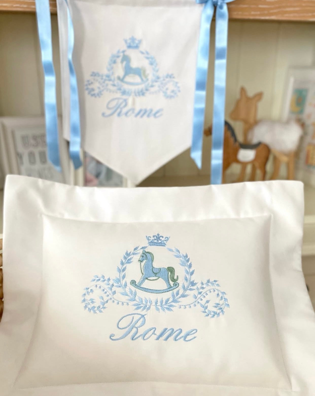 Wreath Horse Model Decorative Baby Pillow