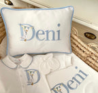 Letter Embroidered Duck Model Decorative Baby Pillow