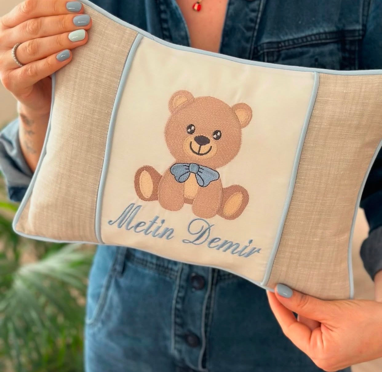 Teddy Bear Model Decorative Baby Pillow