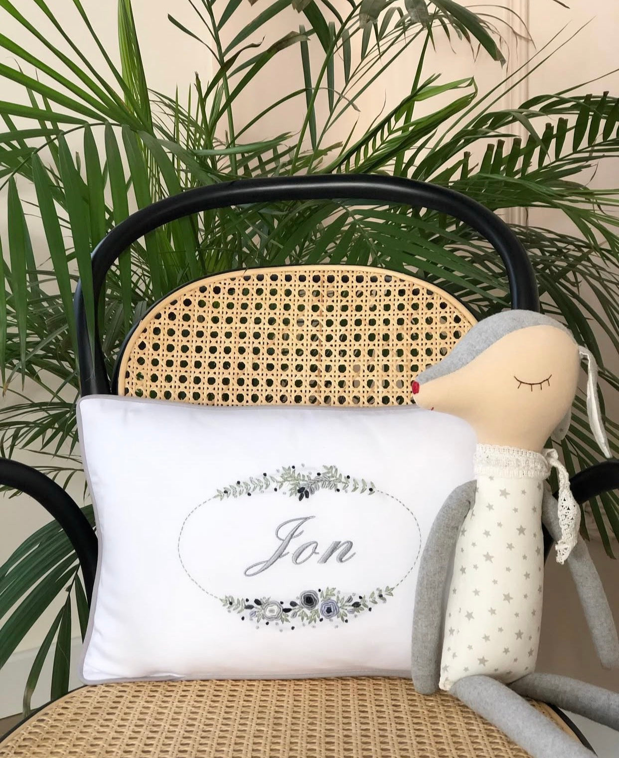 Atlas Model Decorative Baby Pillow - Gray