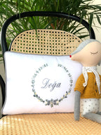 Hydrangea Decorative Baby Pillow - Gray/Yellow