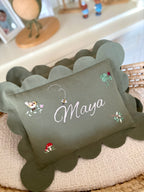 Kişiselleştirilmiş Keten Dilimli Bebek Yastığı