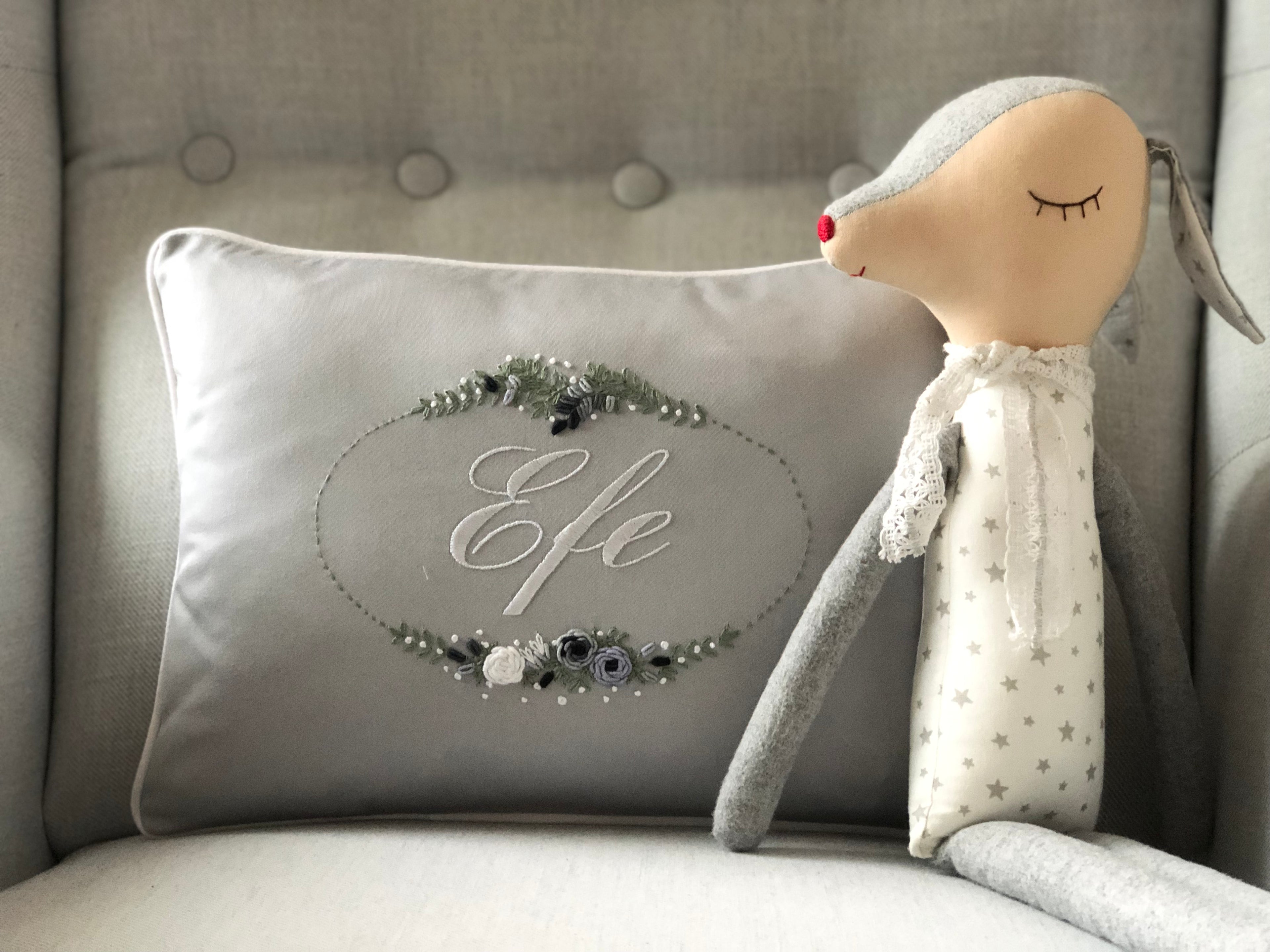 Atlas Model Decorative Baby Pillow - Gray