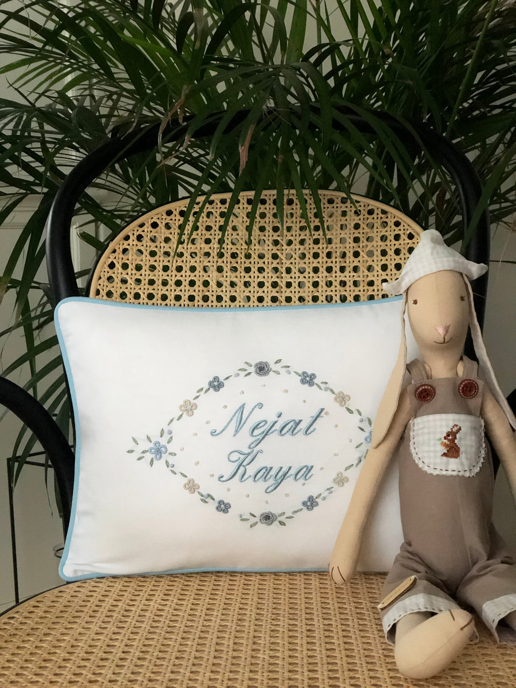 Lily Model Decorative Baby Pillow - Blue