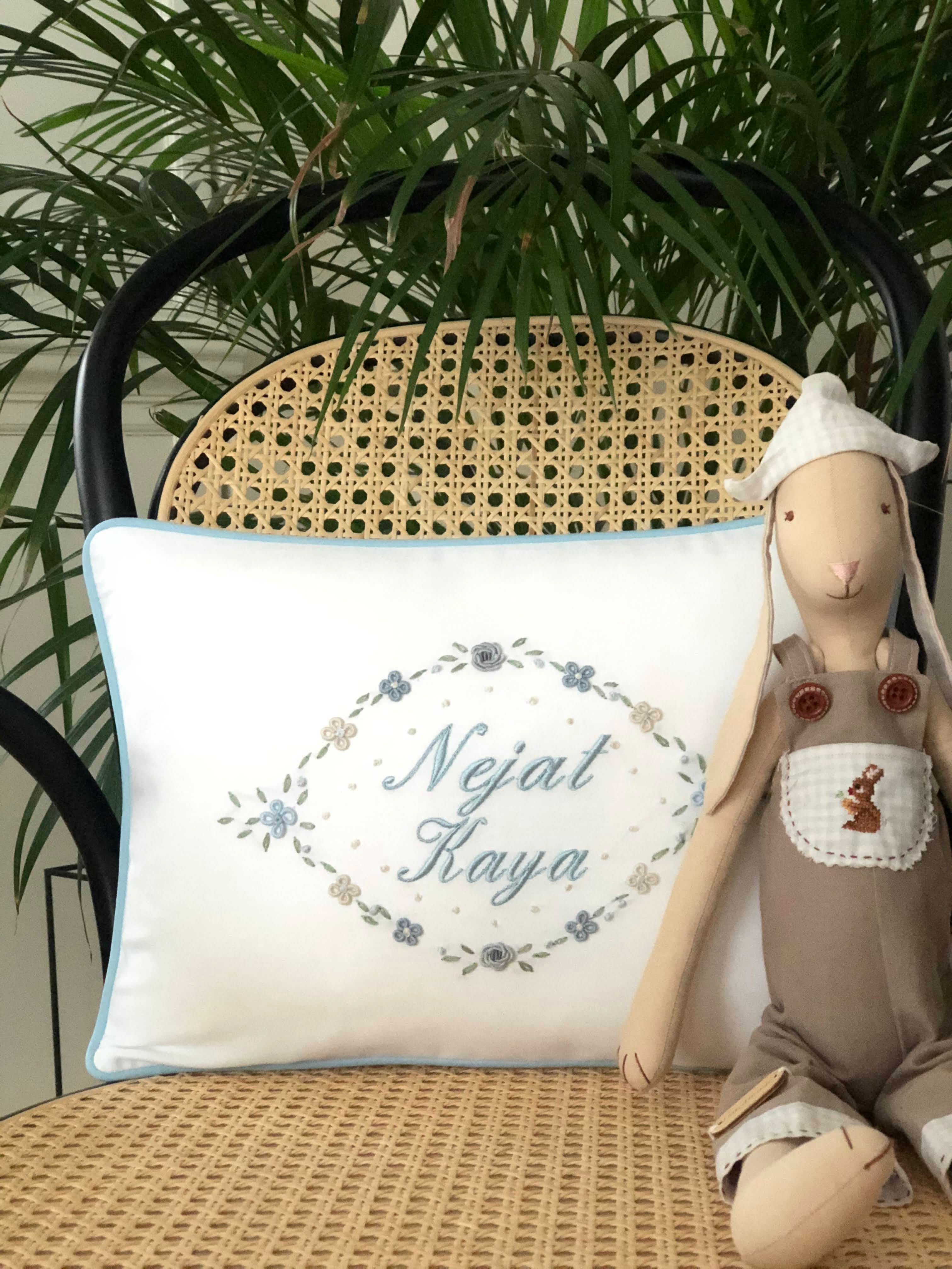 Lily Model Decorative Baby Pillow - Blue