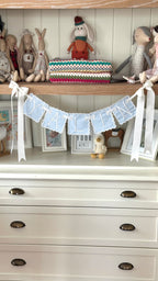 İsme Özel Makine Nakışlı Bebek Banner | Flama | Kapı Süsü