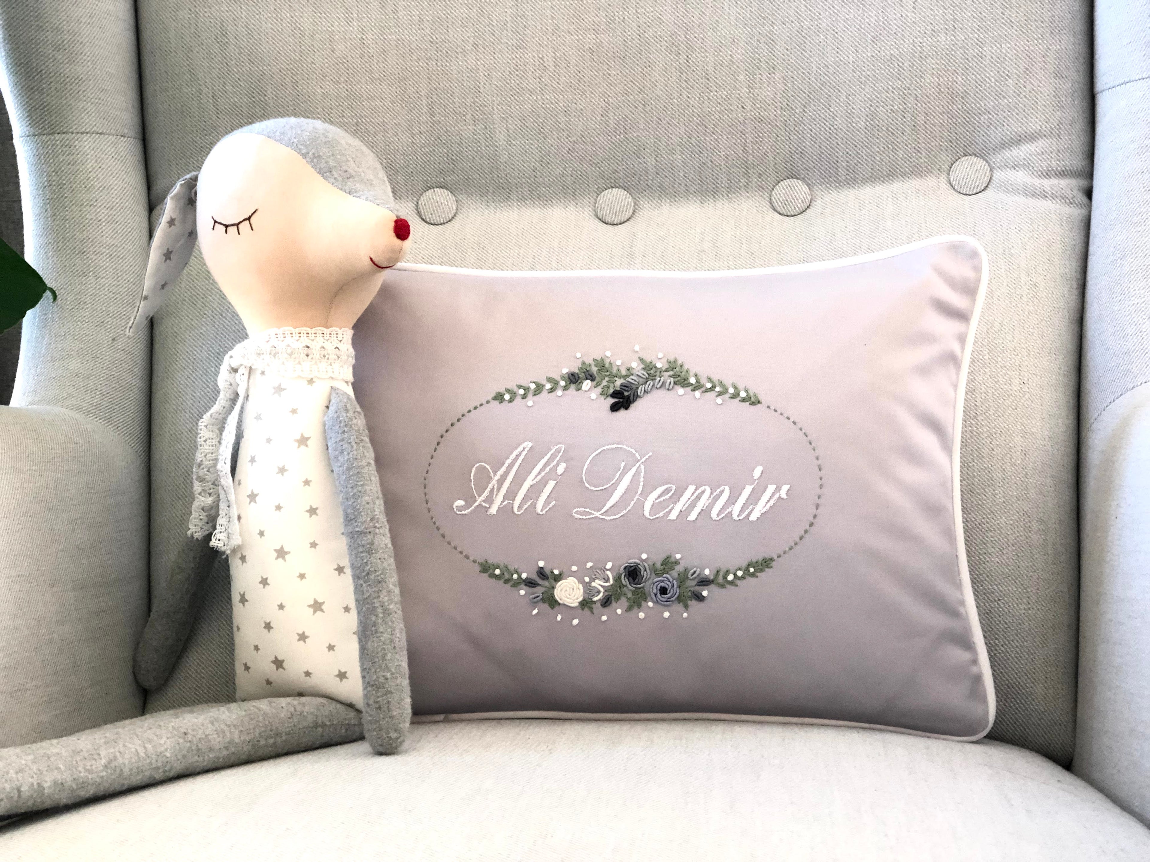 Atlas Model Decorative Baby Pillow - Gray