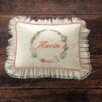 Kelebek Rüyası Dekoratif Bebek Yastığı – Pamuk Saten | Turuncu