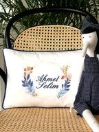 Geometri Model Dekoratif Bebek Yastığı - Lacivert