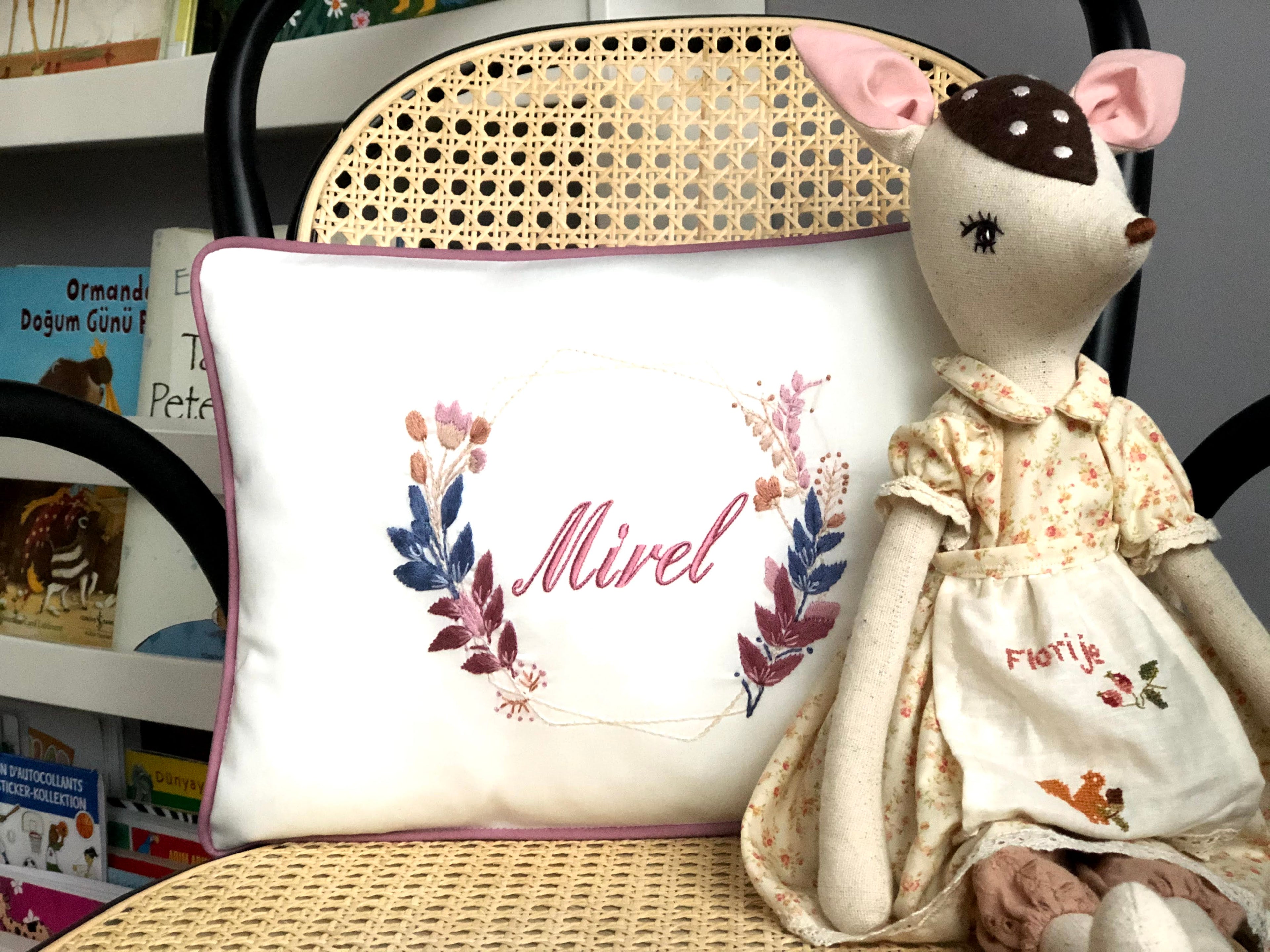 Geometry Model Decorative Baby Pillow - Dusty Rose