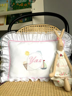 Sailing Themed Decorative Baby Pillow - Pink