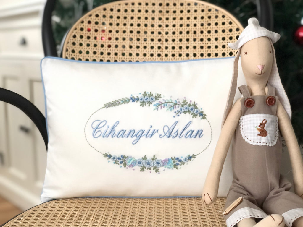 Belcekız Model Decorative Baby Pillow - Blue