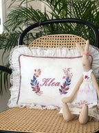 Geometri Model Dekoratif Bebek Yastığı - Gül Kurusu