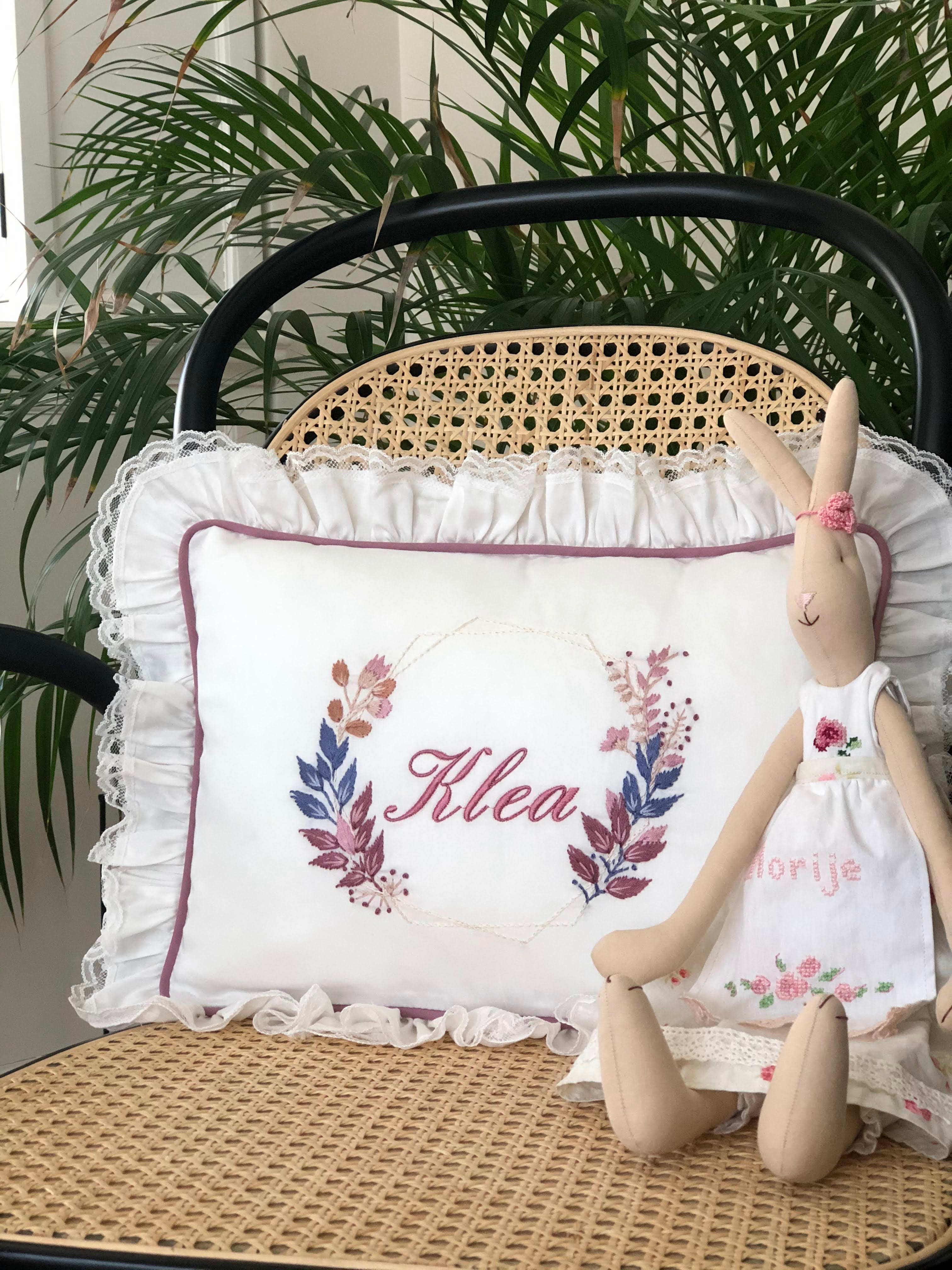 Geometry Model Decorative Baby Pillow - Dusty Rose