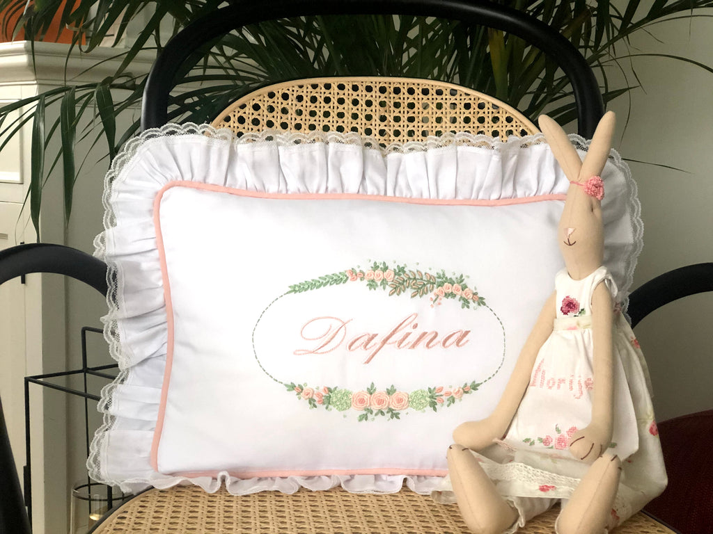 Belcekız Model Decorative Baby Pillow - Salmon