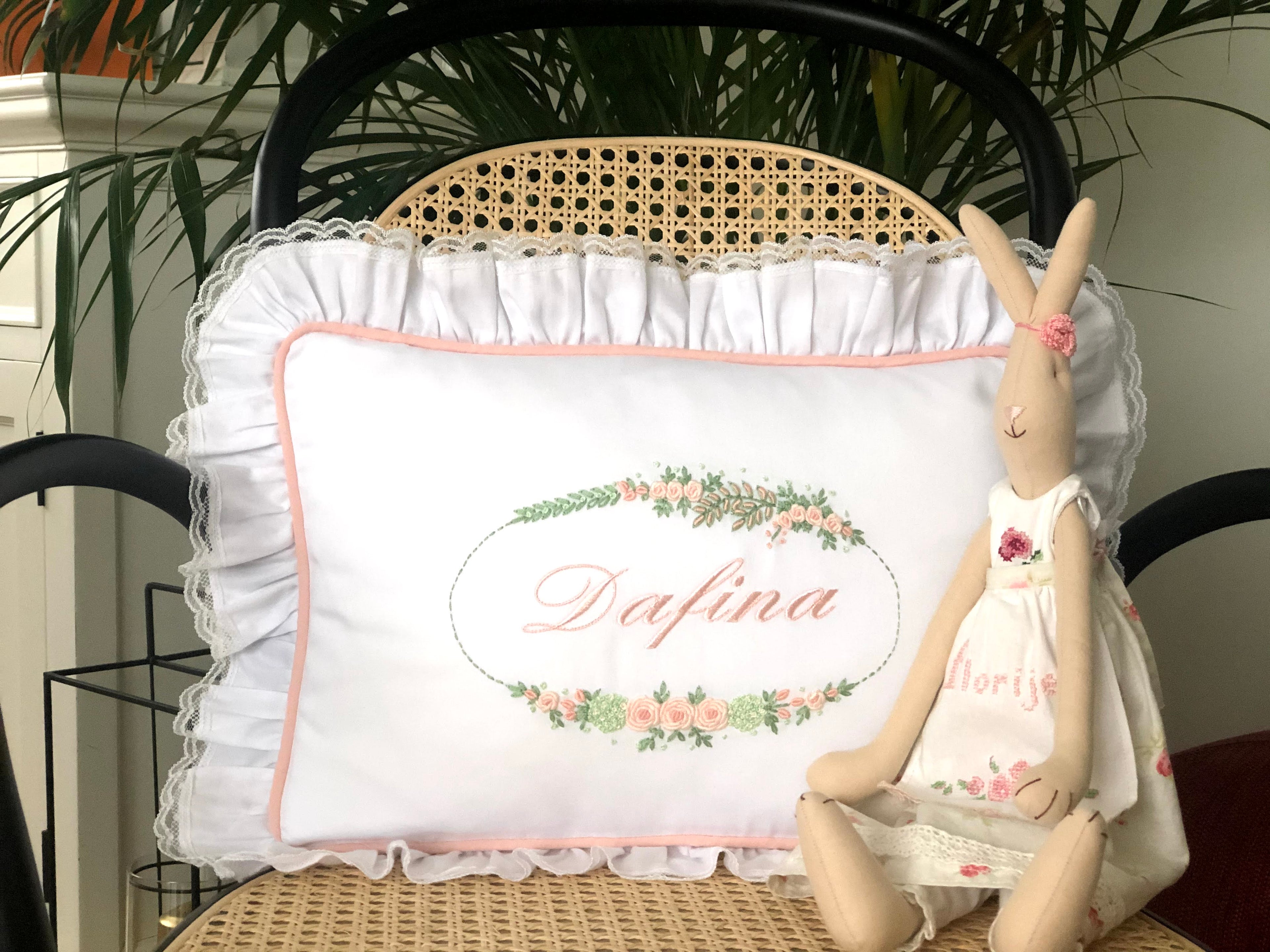 Belcekız Model Decorative Baby Pillow - Salmon