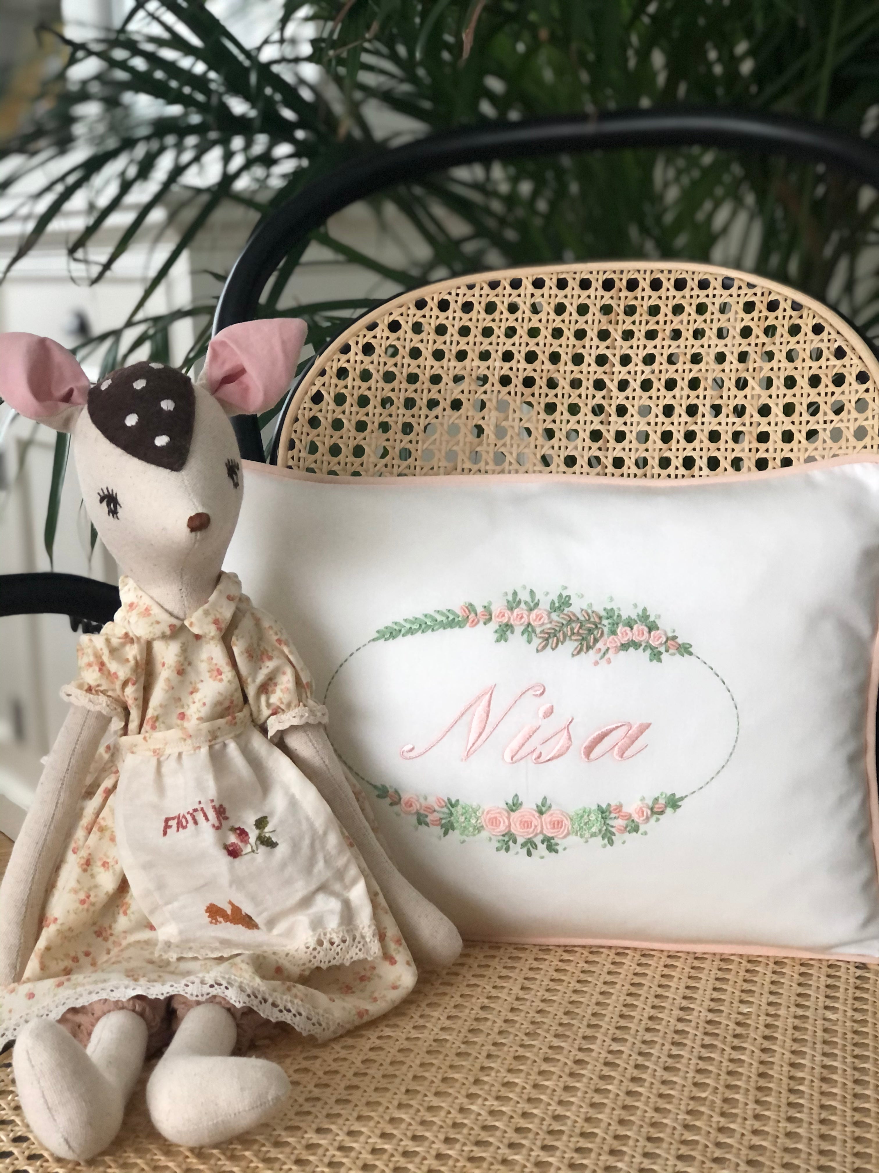 Belcekız Model Decorative Baby Pillow - Salmon