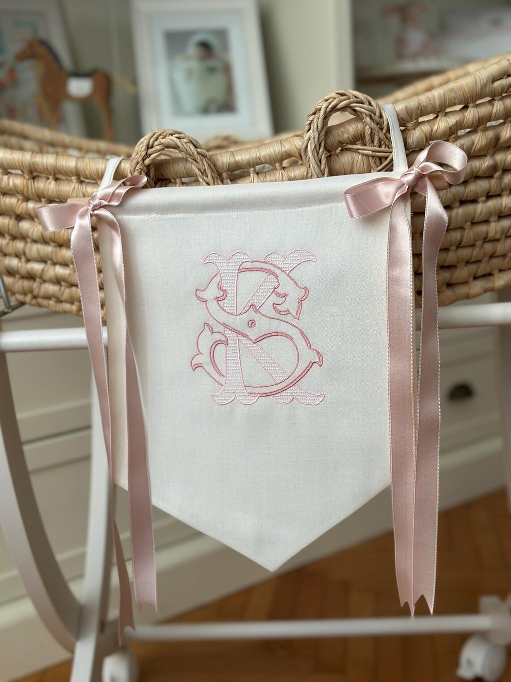 Kişiye Özel İsimli Keten Banner / Kapı Süsü Monogram