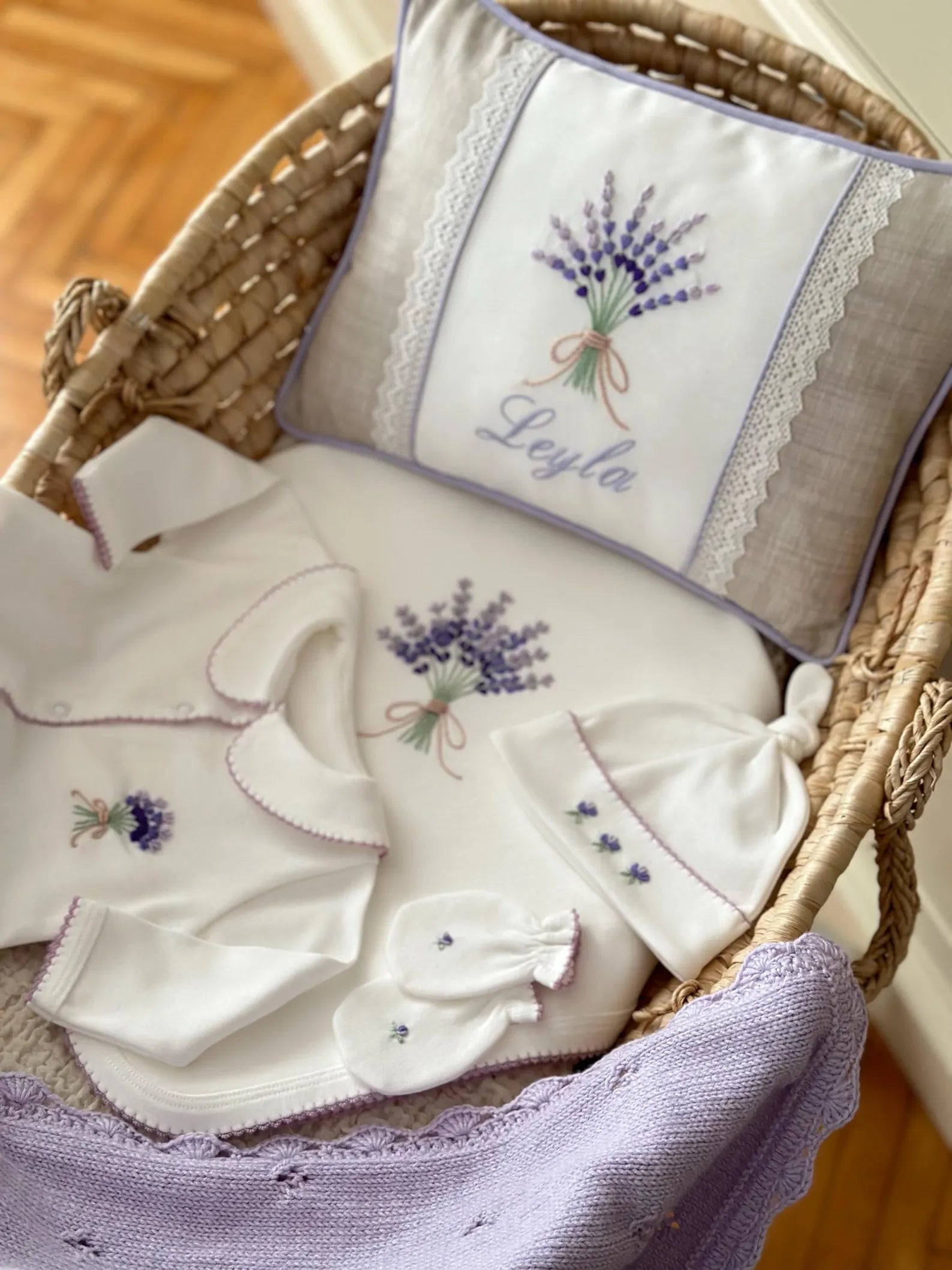 Lavender Lavanta Organik Yenidoğan Seti