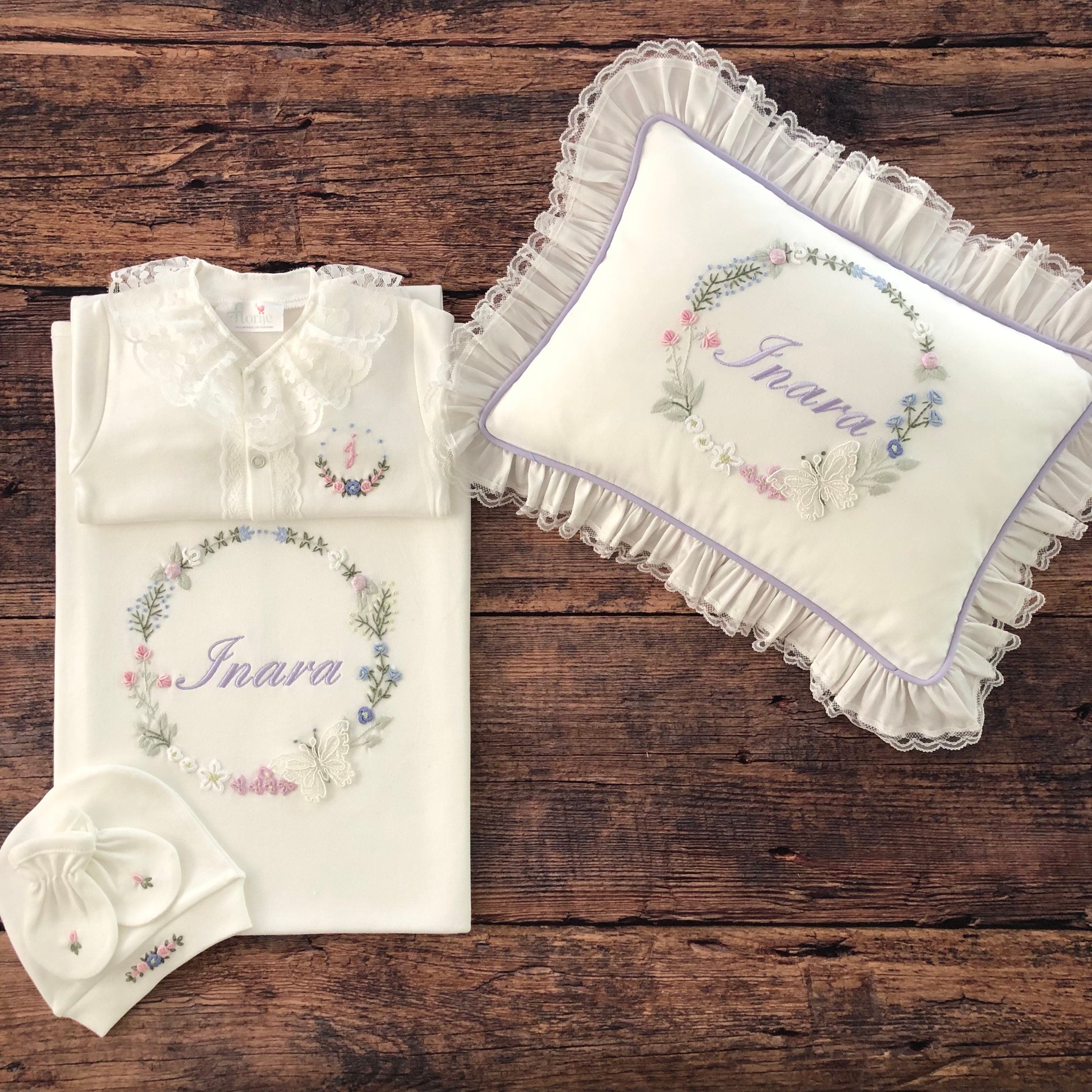 Kelebek Rüyası Hastane Çıkışı Seti- Pembe&Lila