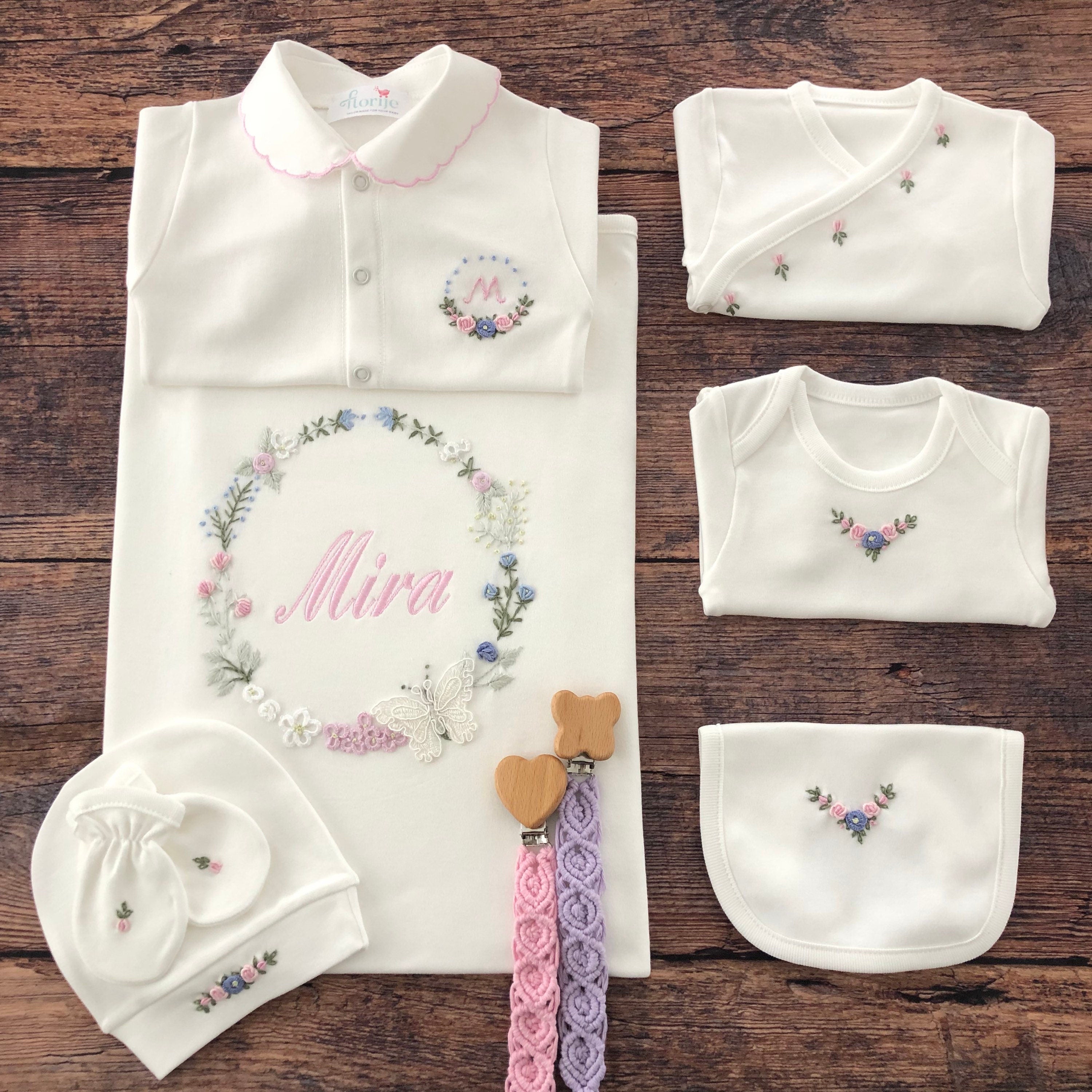 Kelebek Rüyası Hastane Çıkışı Seti- Pembe&Lila