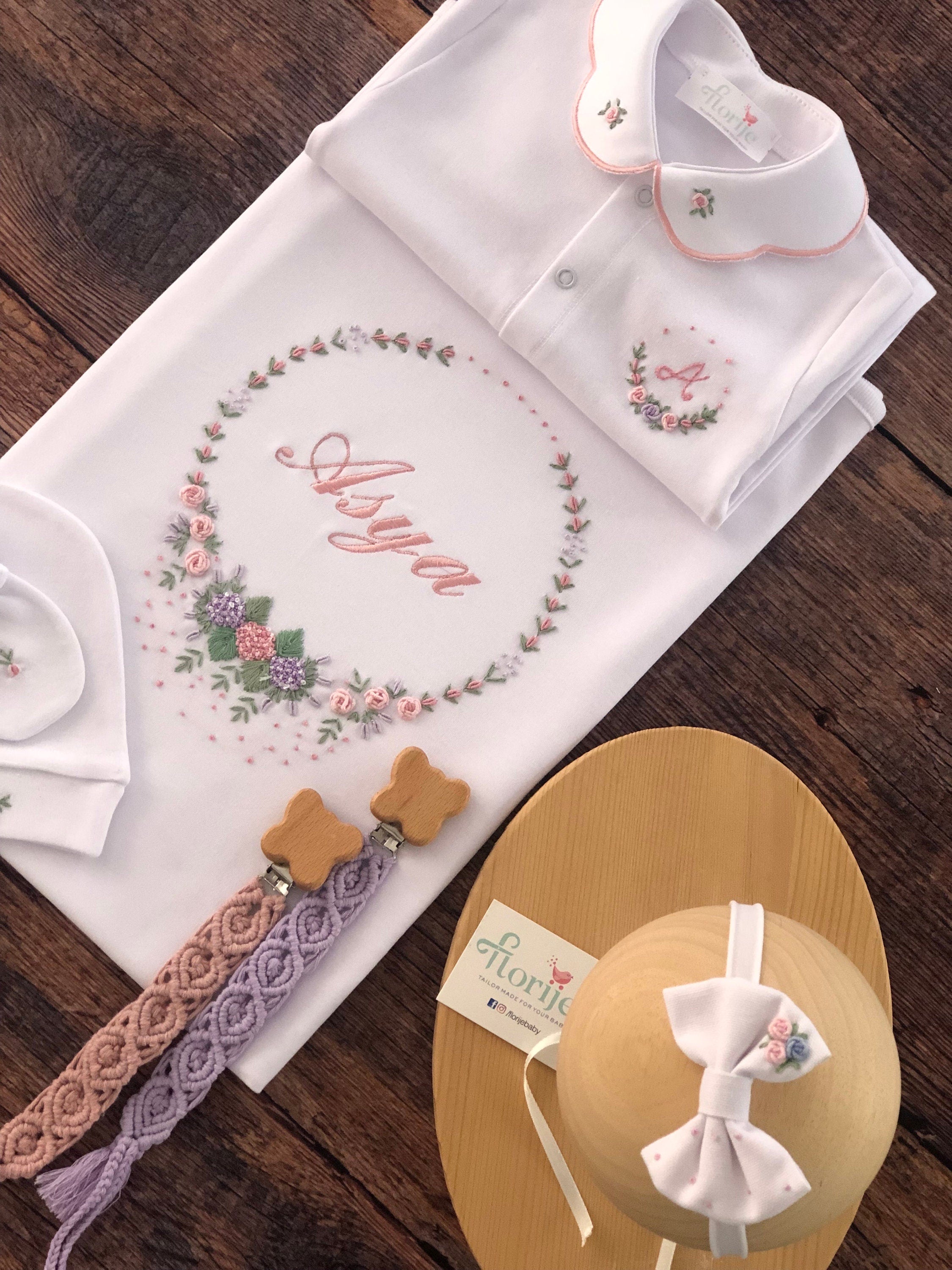 Ortanca Model Hastane Çıkışı Seti Gül Kurusu