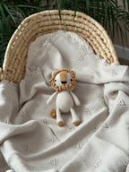 El Örgüsü Bej Bebek Battaniyesi