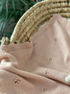 El Örgüsü Gül Kurusu Bebek Battaniyesi